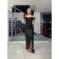 6529 -01 uzun sık zara payet robası malibu tüylü