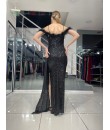 6529 -01 uzun sık zara payet robası malibu tüylü
